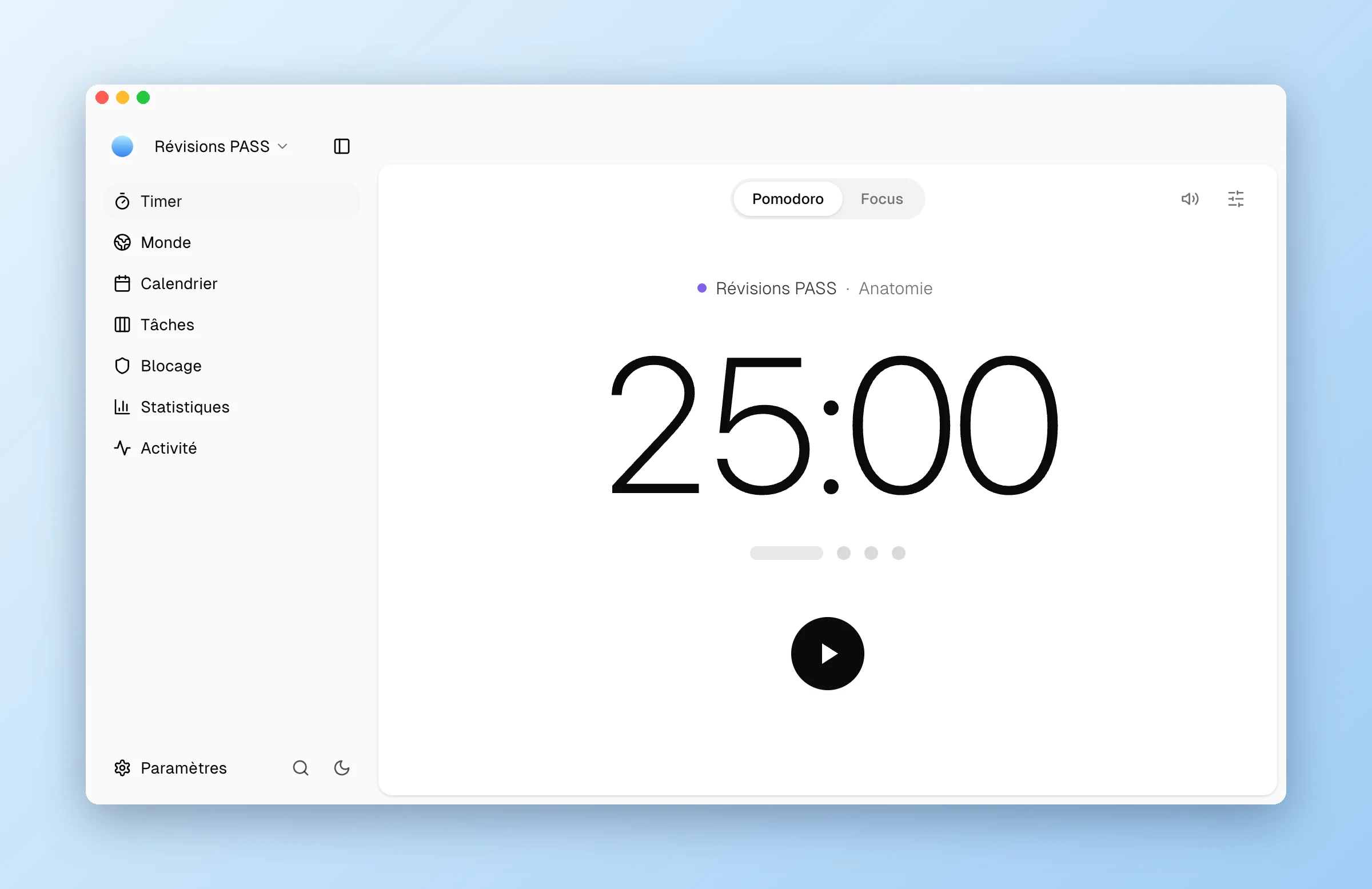 Flowly's Pomodoro timer on Mac and the World on iPhone