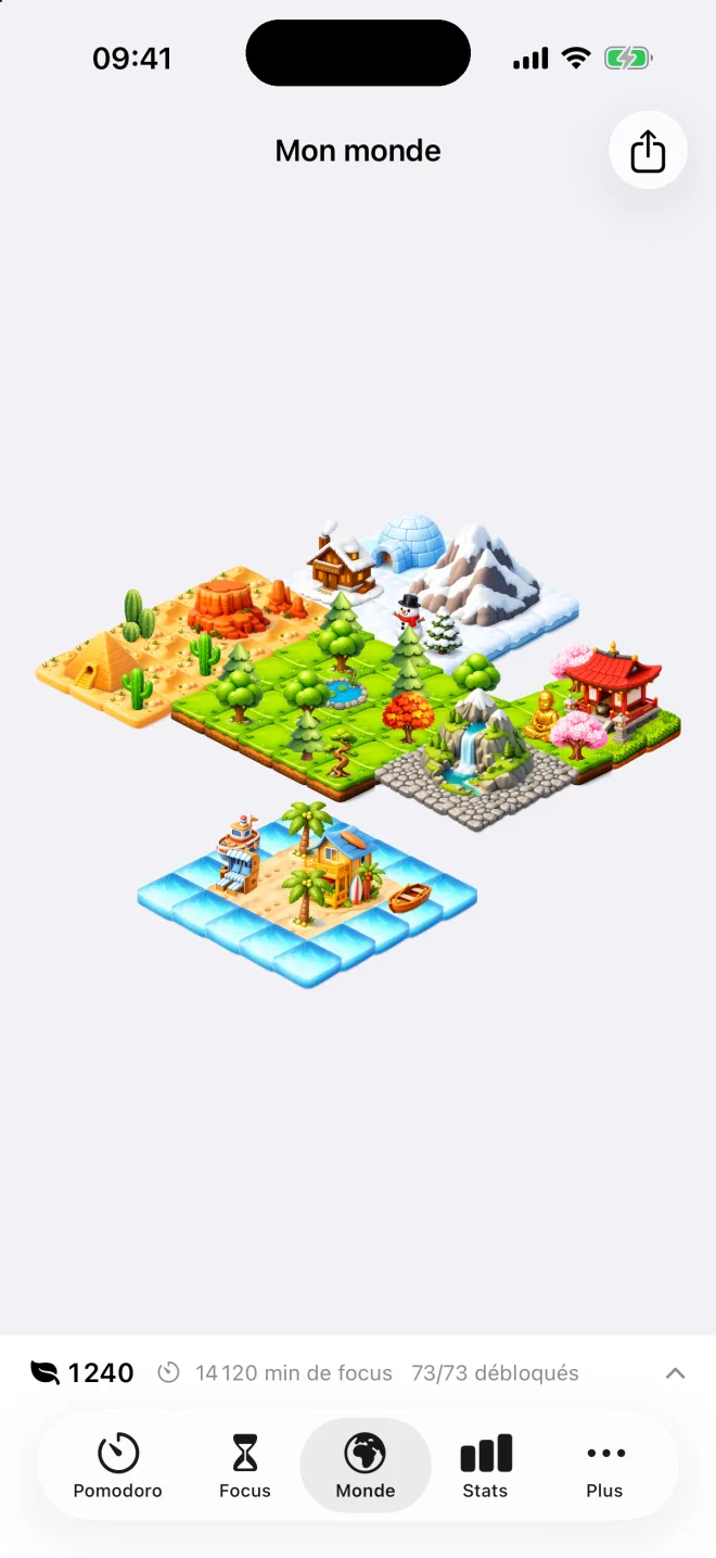 Flowly World and end-of-session reward on iPhone